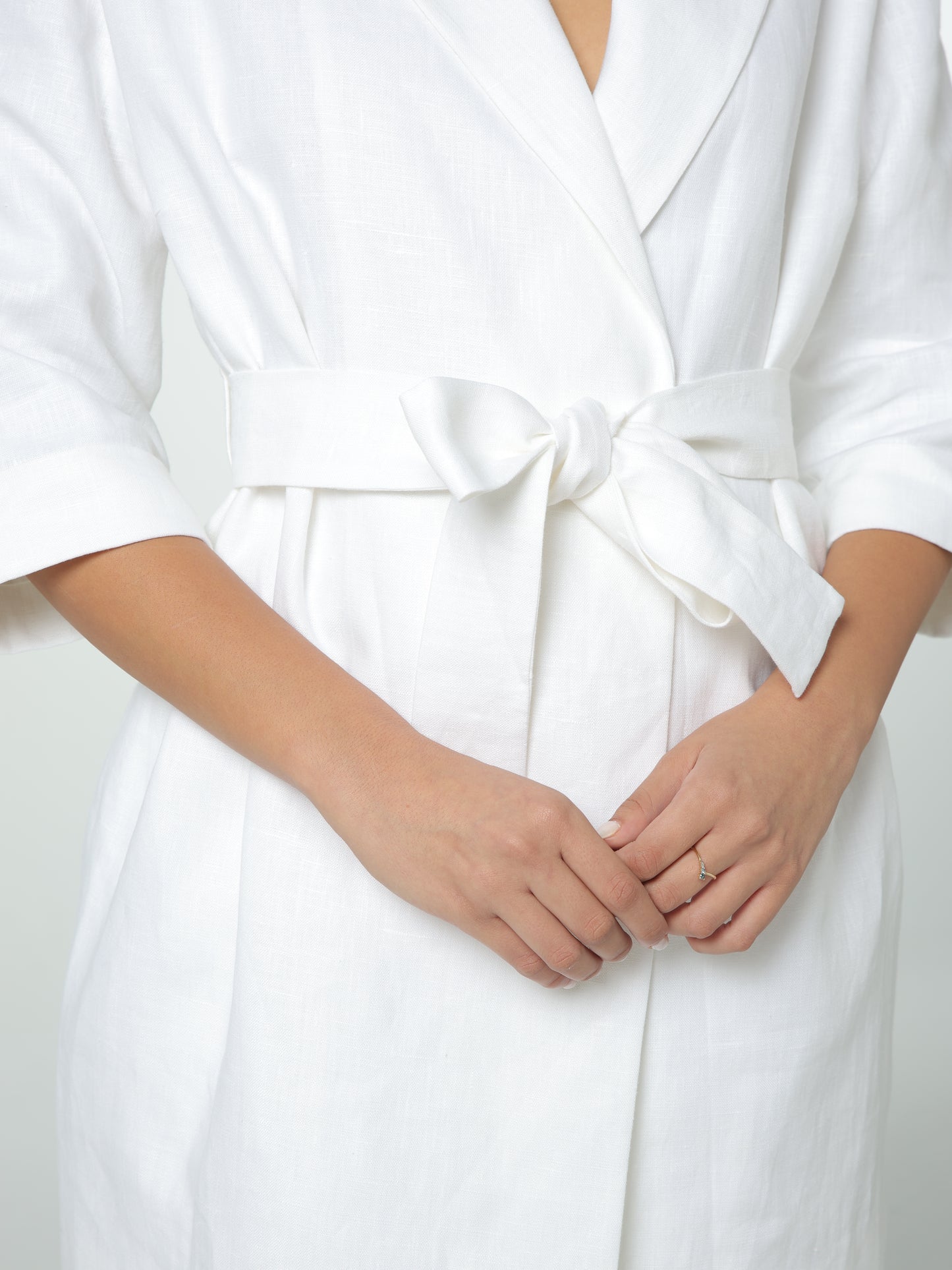 The Linen Wrap Jacket & Trouser Set