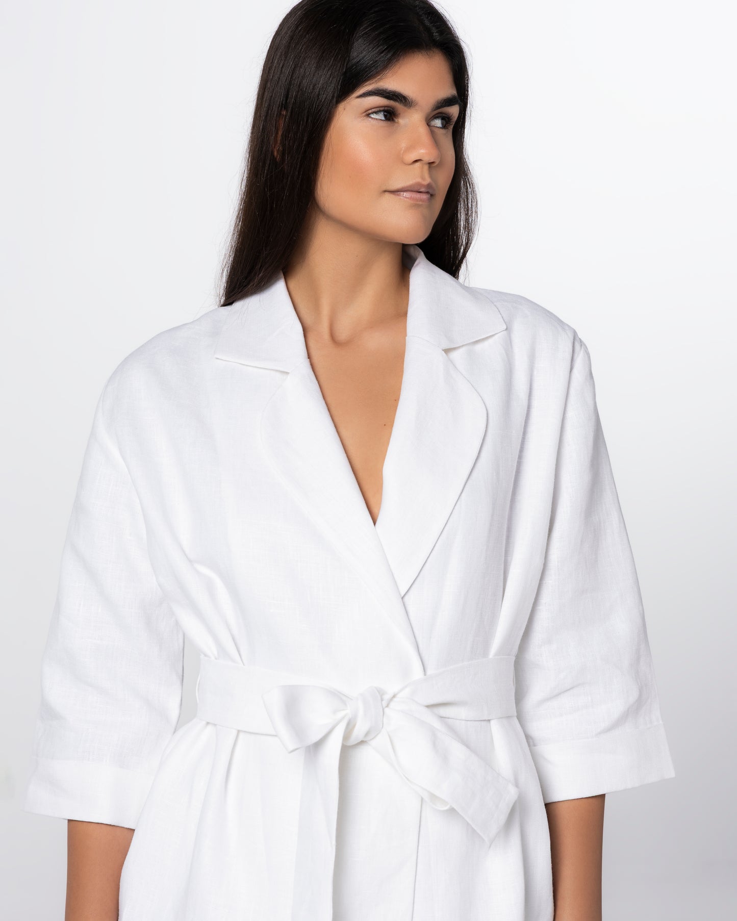 The Linen Wrap Jacket & Trouser Set