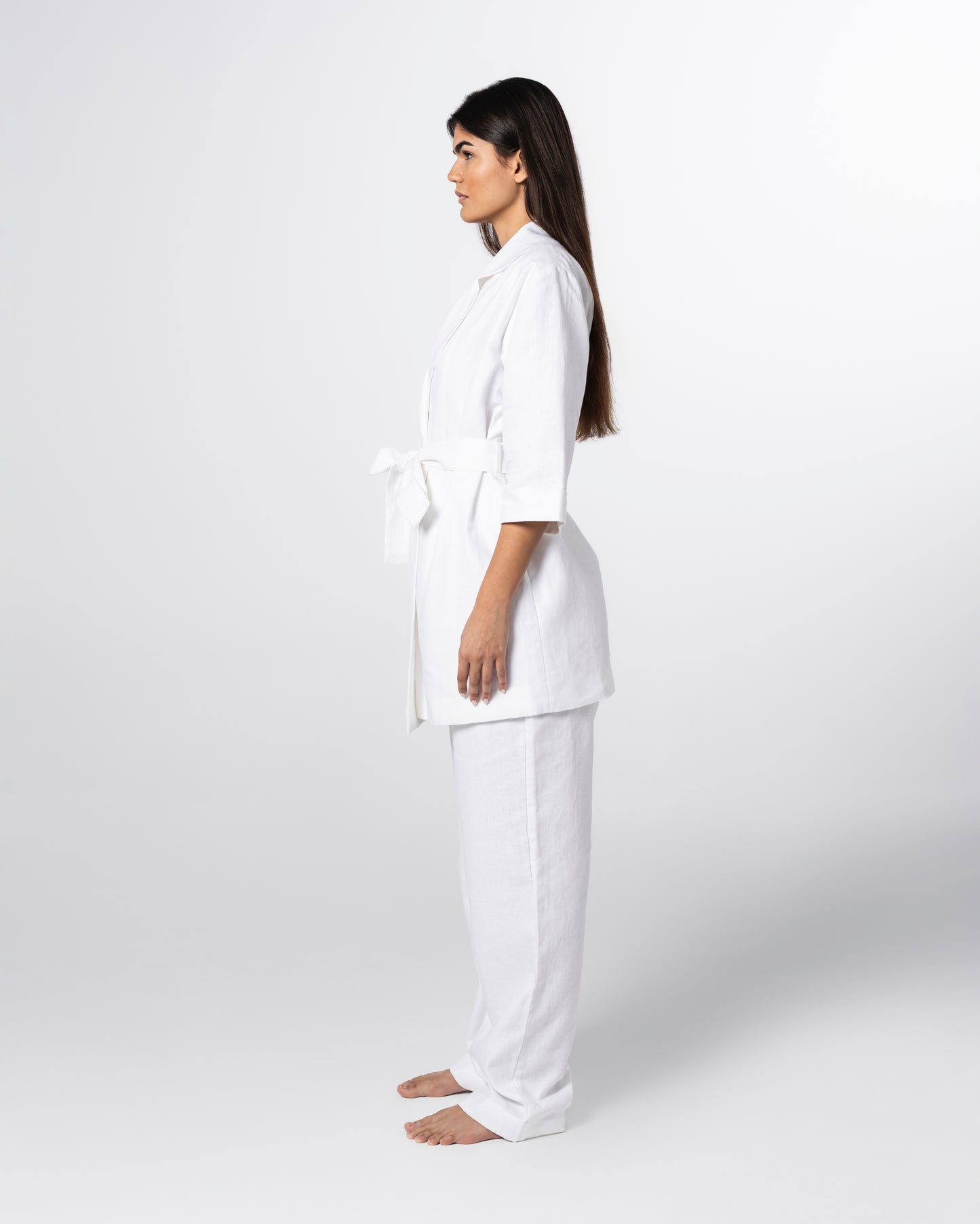 The Linen Wrap Jacket & Trouser Set