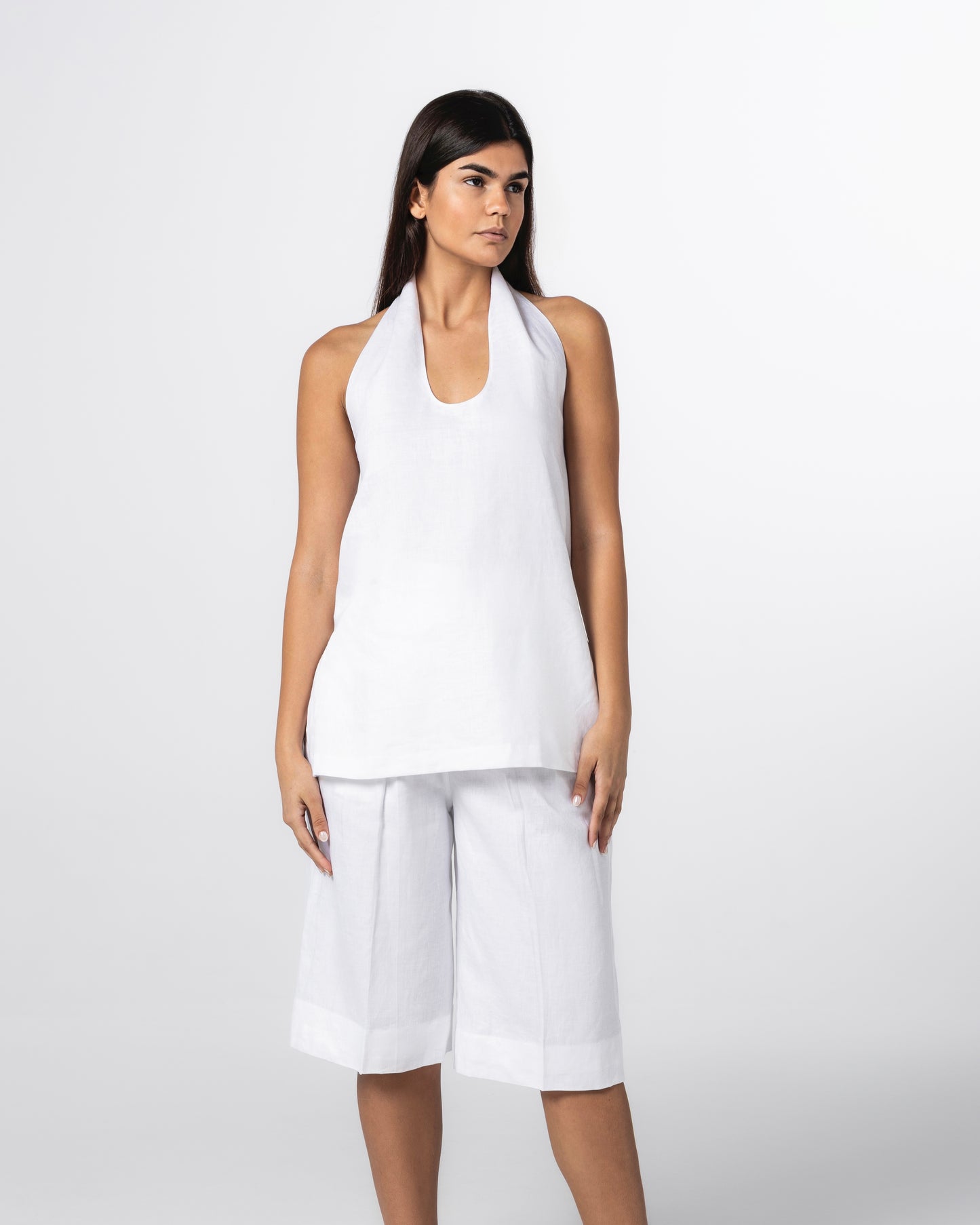The Linen Halter Top